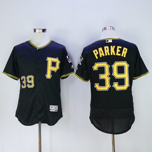 Pirates #39 Dave Parker Black Flexbase Authentic Collection Stitched MLB Jersey - Click Image to Close